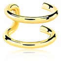 Faux piercings, Ear cuff, Acier chirugical 316L ,  Plaqué or
