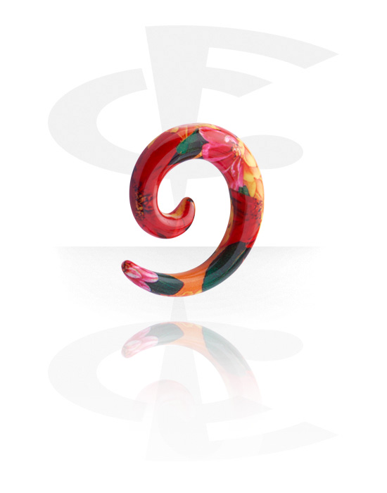 Tágító szerszámok, Spiral with flower design, Akril