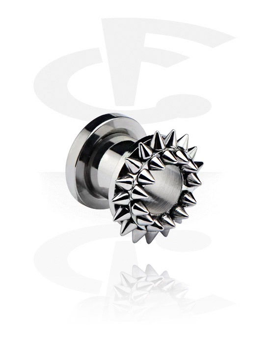 Tunnels & Plugs, Tunnel met Spikes, Chirurgisch Staal 316L
