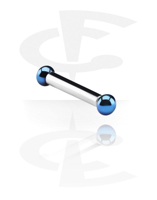 Lige stave, Internally Threaded Micro Barbell med Anodised Balls, Kirurgisk stål 316L