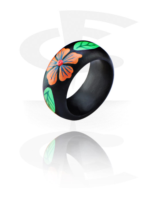 Anéis, Painted Ring, Wood