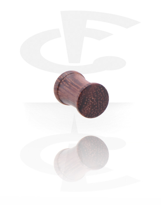 Tunnel & Plugs, Ribbed Wood Plug (Tamarind), Organisches Material