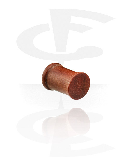 Tunele & plugi, Ribbed Wood Plug (Rosewood), Organic Materials