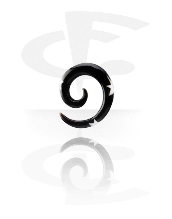 Acessórios para alargar, Inlaid Horn Spiral (3 Star), material orgânicos