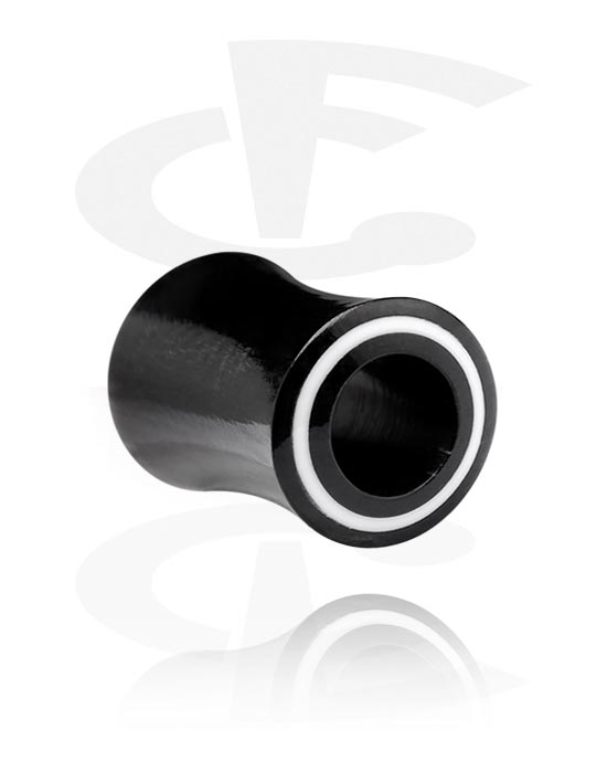 Tunnels & Plugs, Double flared plug (horn, black), Horn