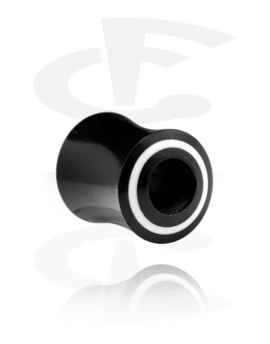 Tunneler & plugger, Dobbeltformet plugg (horn, svart), Horn
