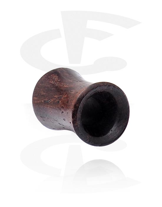 Tunnels & Plugs, Double Flared Tube, Hout