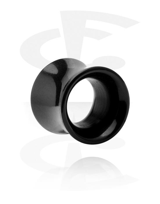 Tunnels & Plugs, Double flared tunnel (horn, black), Horn