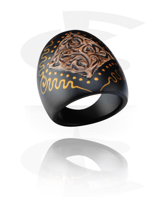Anéis, Painted Ring, Wood
