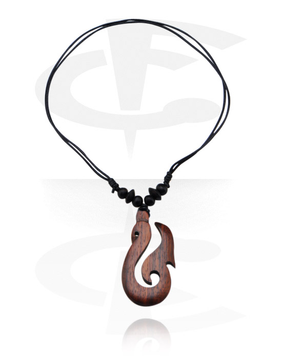 Halskæder, Necklace with Pendant, Wood