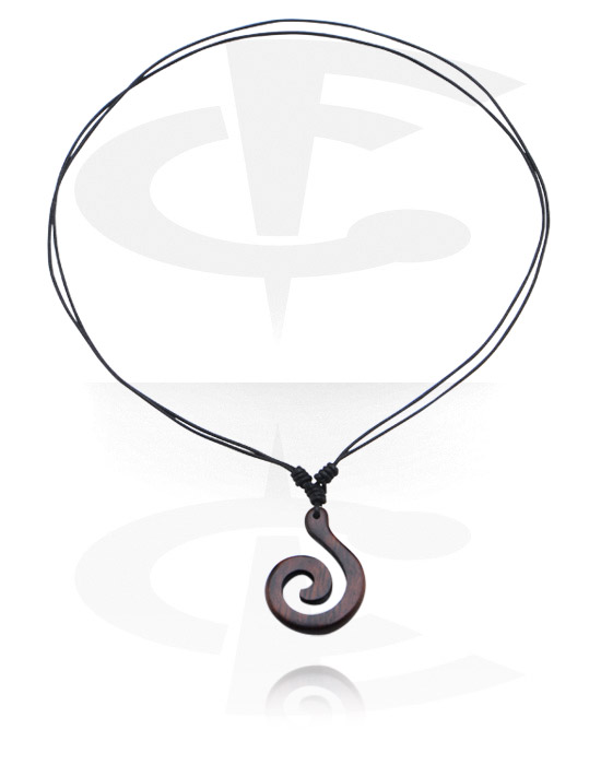 Colares, Pendant with Leather String, Wood