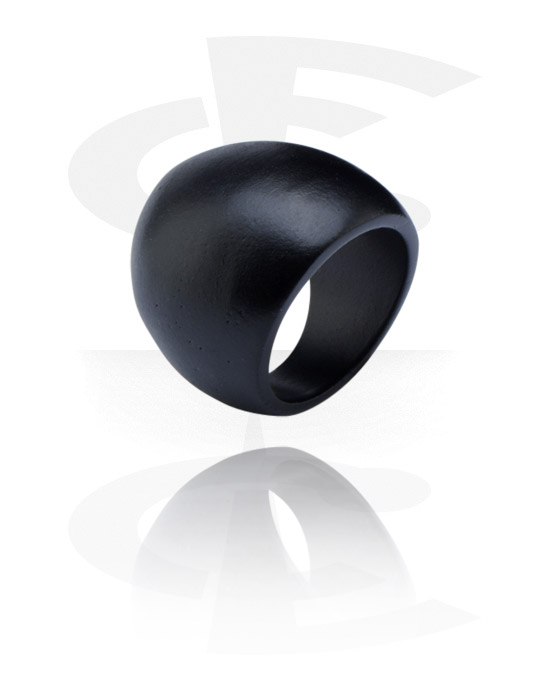 Ringe, Ring, Black Colored Wood