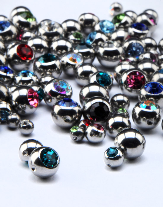 Super sale bundles, Jeweled Balls for Ball Closure Rings, Chirurgisch staal 316L