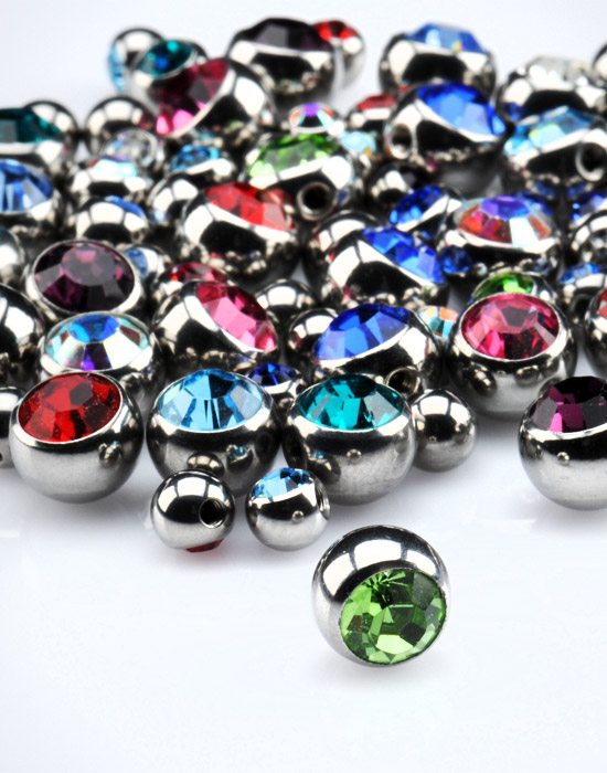 Super sale bundles, Jeweled Side-Threaded Balls for 1.6mm Pins, Surgical Steel 316L