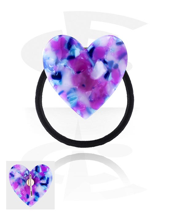Hair Accessories, Hair Band with heart design, Elastic Band, Acrylic