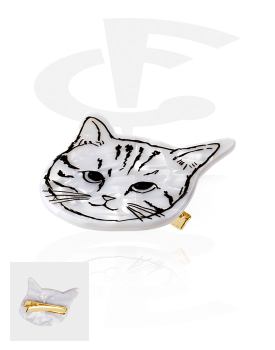 Hair Accessories, Hair Clip with cat design, Acrylic
