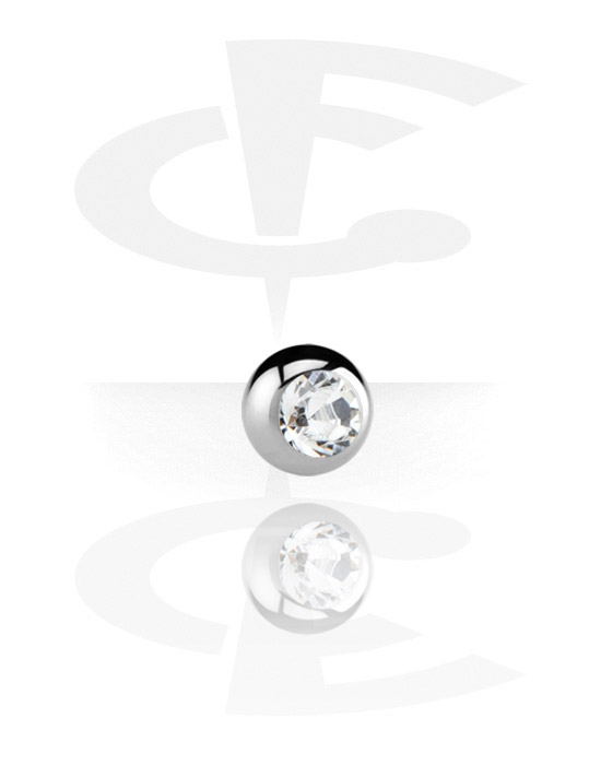 Guľôčky, štipce a ďalšie, Micro Jeweled Ball, Surgical Steel 316L