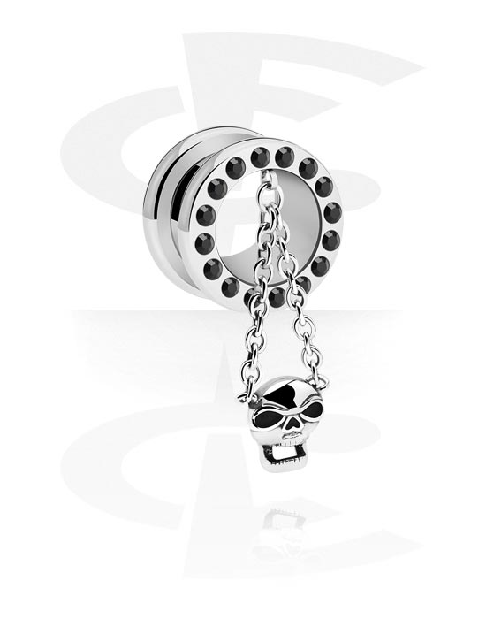 Tunnels og plugs, Tunnel with Pendant, Surgical Steel 316L