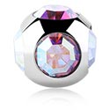 Bolas, barras & más, Bola con brillantes, Acero quirúrgico 316L