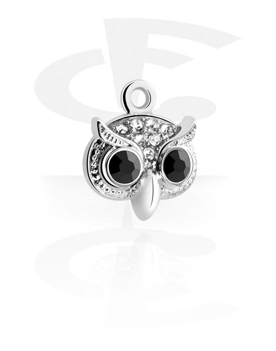 Balls, Pins & More, Charm with owl design, Surgical Steel 316L