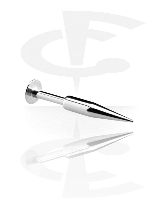 Labrets, Labret (surgical steel, silver, shiny finish) met lange cones, Chirurgisch staal 316L