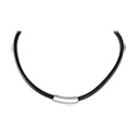 Cadenas, Collar de cuero, Cuero auténtico, Acero quirúrgico 316L