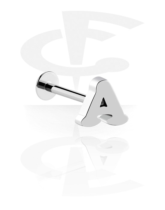 Labretter, Labret (surgical steel, silver, shiny finish)