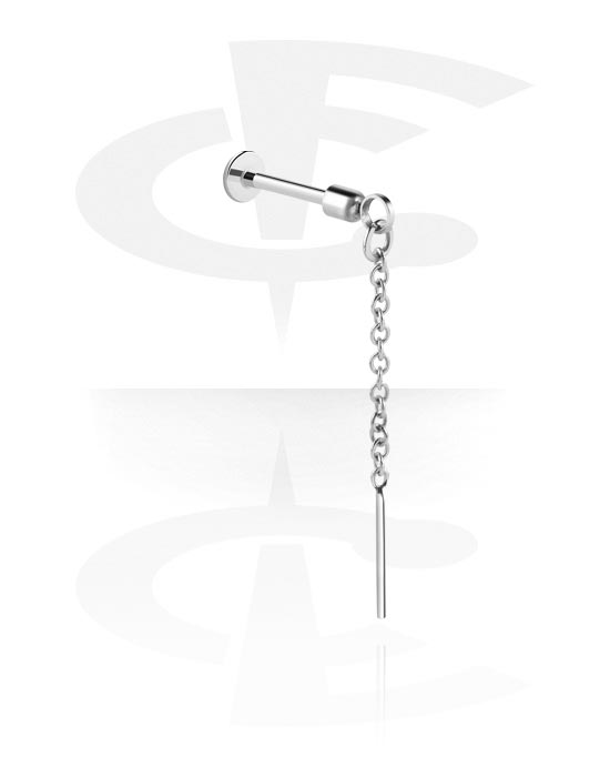 Labrets, Labret (surgical steel, silver, shiny finish), Surgical Steel 316L