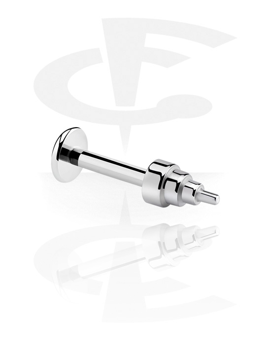 Labretter, Labret (surgical steel, silver, shiny finish)