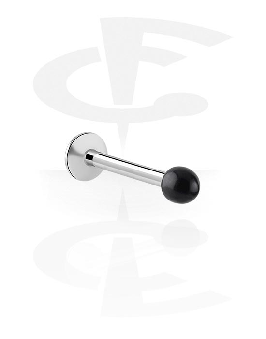 Labret Piercing In Bioflex E Acciaio 316L – Zirconi, Base Piatta, Flessibile, Per Helix, Tragus E Conch, Lunghezze 6-8mm, Argento/Trasparente