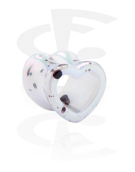 Tunnels & Plugs, Heart-shaped double flared tunnel (acrylic, various colors), Acrylic