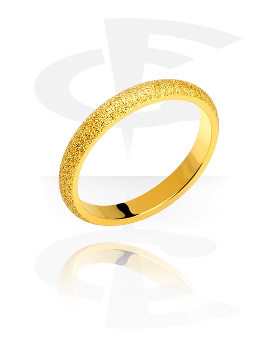 Gyűrűk, Gyűrű val vel csillám, Aranyozott sebészeti acél, 316L