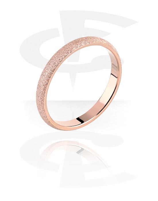 Prsteny, Kroužek s třpytem, Chirurgická ocel 316L pozlacená růžovým zlatem