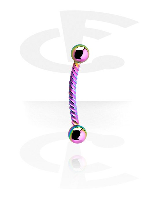 Curved Barbells, Banana (surgical steel, anodized), Surgical Steel 316L