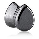 Alagutak és dugók, Tear-shaped double flared plug (stone), Hematite