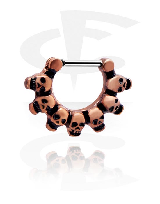 Nose Jewellery & Septums, Septum Clicker, Surgical Steel 316L, Copper