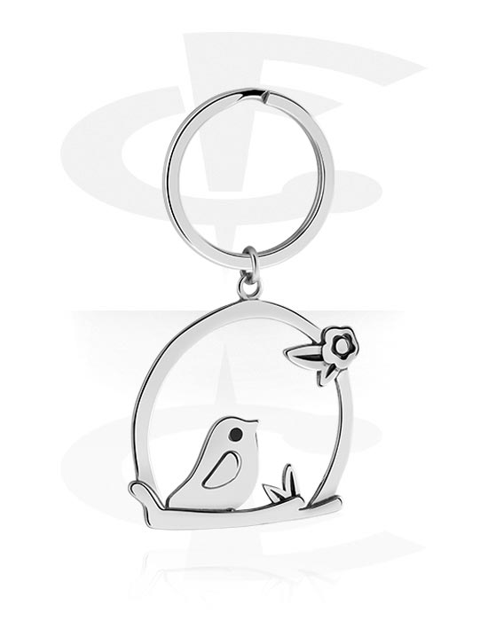 Schlüsselanhänger, Schlüsselanhänger mit Vogel-Design, Chirurgenstahl 316L