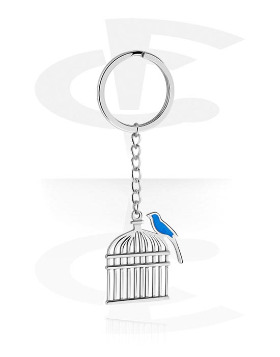 Porte-clés, Porte-clés avec motif oiseau, Acier chirurgical 316L
