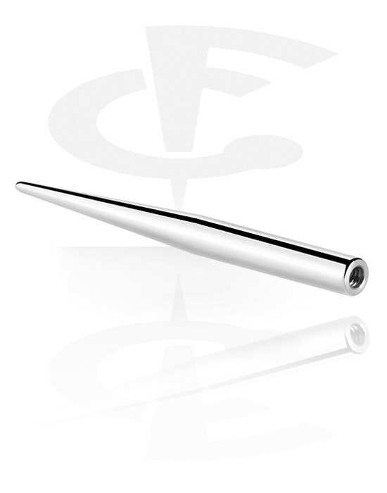 Kuler og staver ++, Spiss for 1,6 mm gjengede pinner (kirurgisk stål, sølv, skinnende finish), Kirurgisk stål 316L