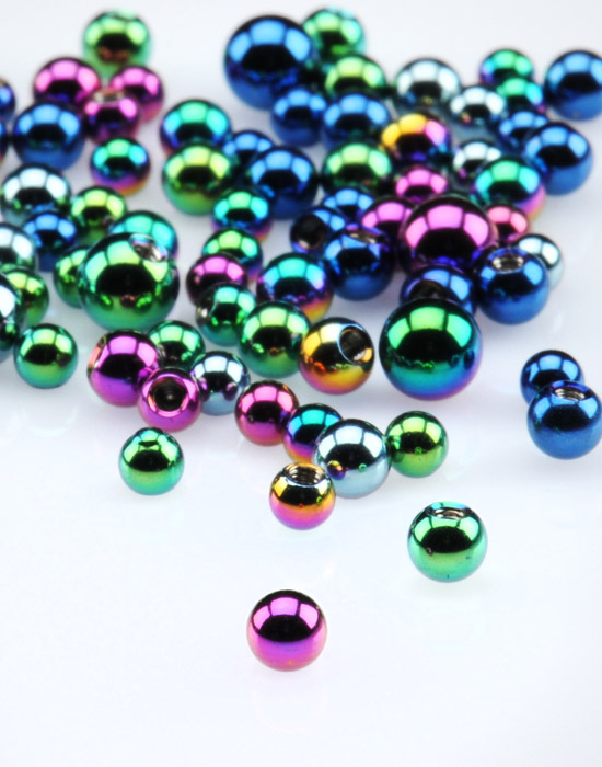Super lots avantageux, Anodised Micro Balls for 1.2mm Pins, Surgical Steel 316L