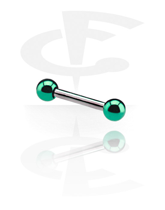 Lige stave, Barbell with Anodized Balls, Surgical Steel 316L