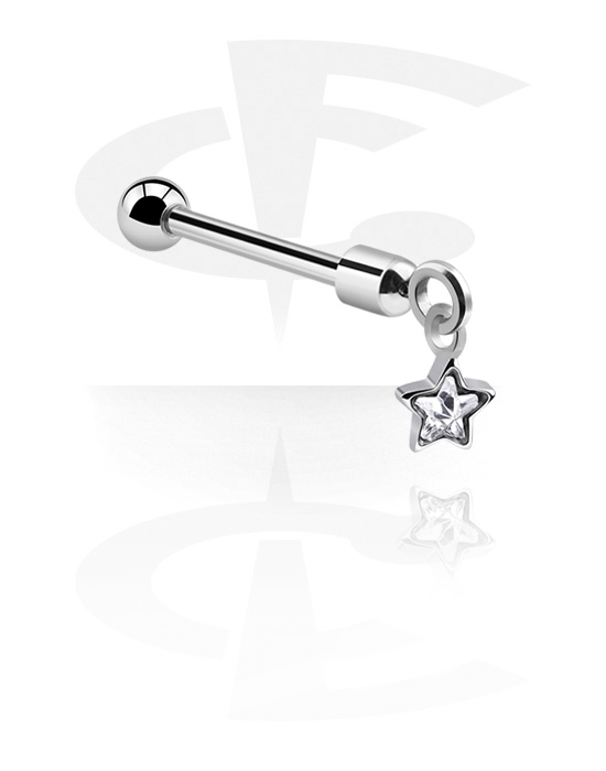 Barbells, Barbell with star charm, Surgical Steel 316L