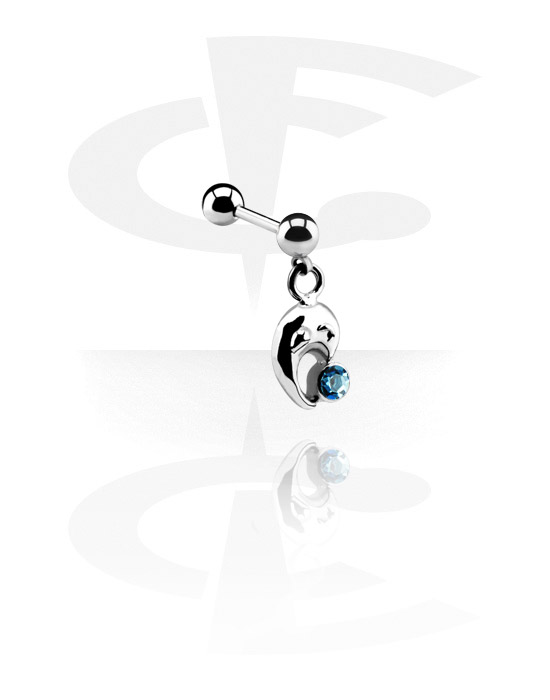 Barbellit, Barbell with Charm, Surgical Steel 316L