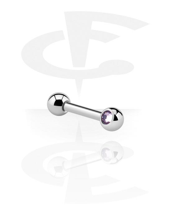 Šipkice, Barbell with Jewelled Balls (90°), Surgical Steel 316L