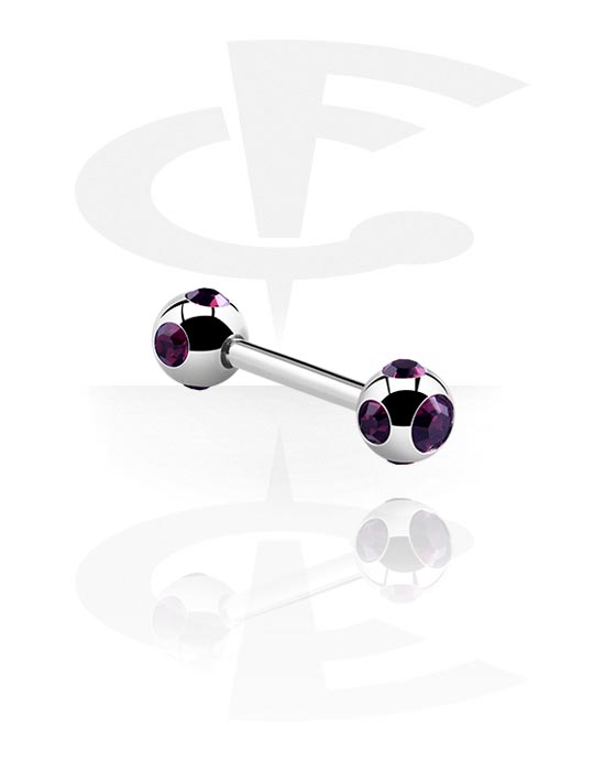 Činky, Barbell with Tiffany-Balls, Surgical Steel 316L