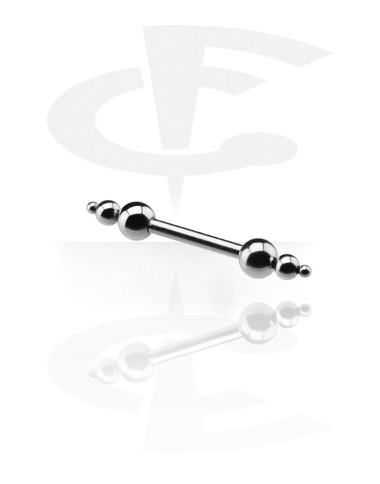 Činky, Barbell with Pyramids, Surgical Steel 316L