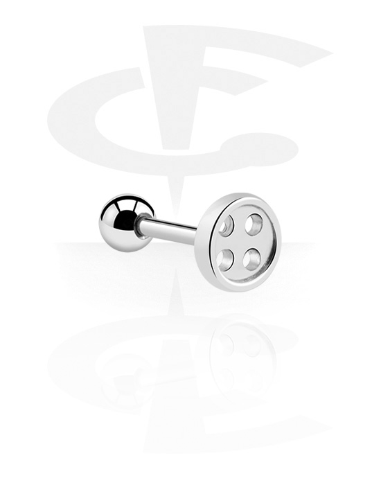 Helix & Tragus, Tragus Piercing with Button Design, Surgical Steel 316L