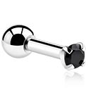 Helix & Tragus, Piercing tragus con brillantino, Acciaio chirurgico 316L