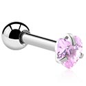 Helix & Tragus, Tragus Piercing with crystal heart, Surgical Steel 316L