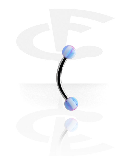 7 Piercings Langue Acier 316L - Boules Acrylique Luminescentes - 14G - OUFER